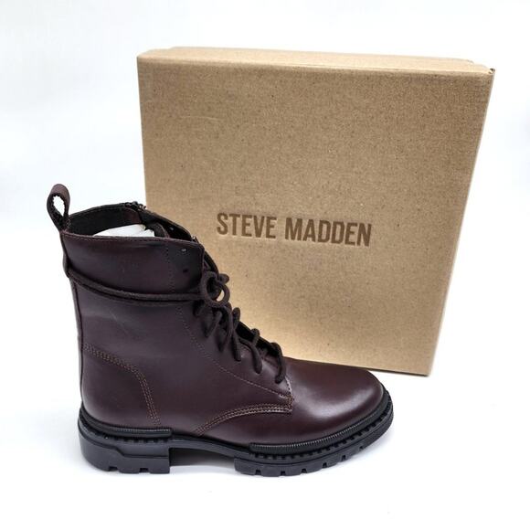NWT Steve Madden Jamisyn Brown Leather Boots 10 - Picture 2 of 4